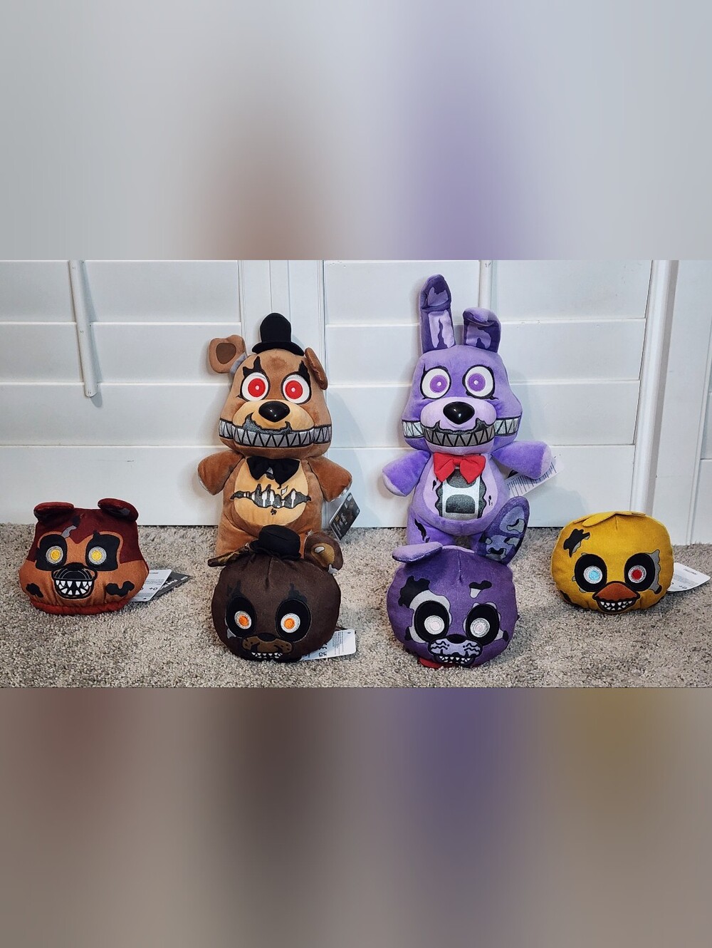 Five Nights At Freddy's Plush Lot, Nightmare Freddy/Bonnie, Reversible FNAF Set